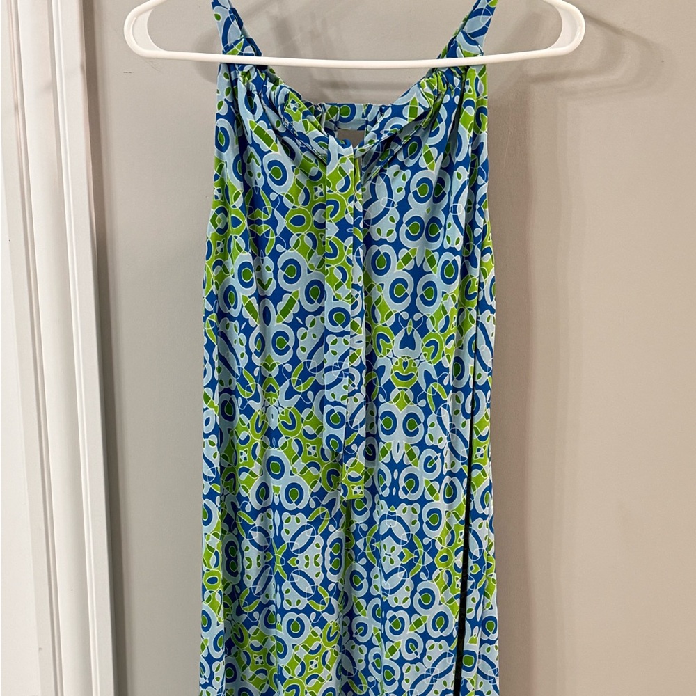 Just...Taylor Blue and Green Midi Dress